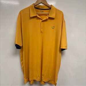 Masters Tech Golf Polo Yellow Navy XXL Short Sleeve Shirt XXL Performance